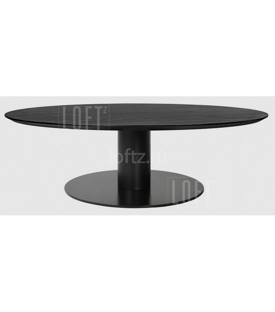 Кофейный столик с плоской стальной опорой